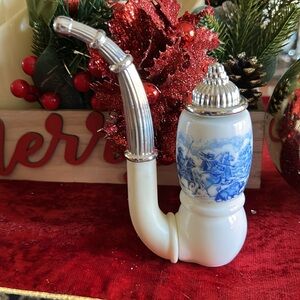 Vintage Avon Dutch Decanter blue and white